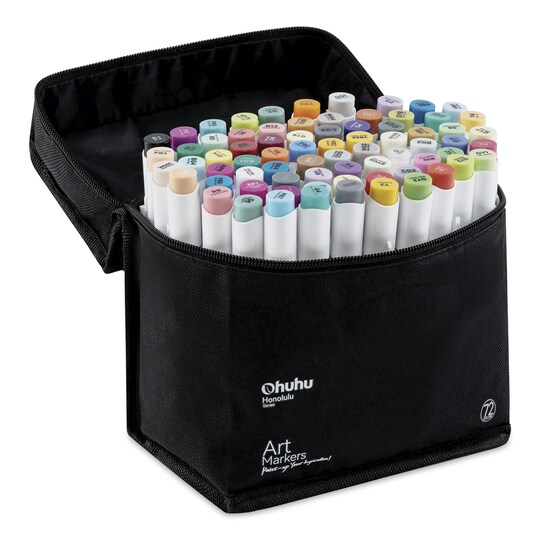 Ohuhu Honolulu Dual Tip Marker Sets - Set of 72, Assorted, Color Ohuhu Honolulu Dual Tip Marker Sets - Set of 72, Assorted, Color